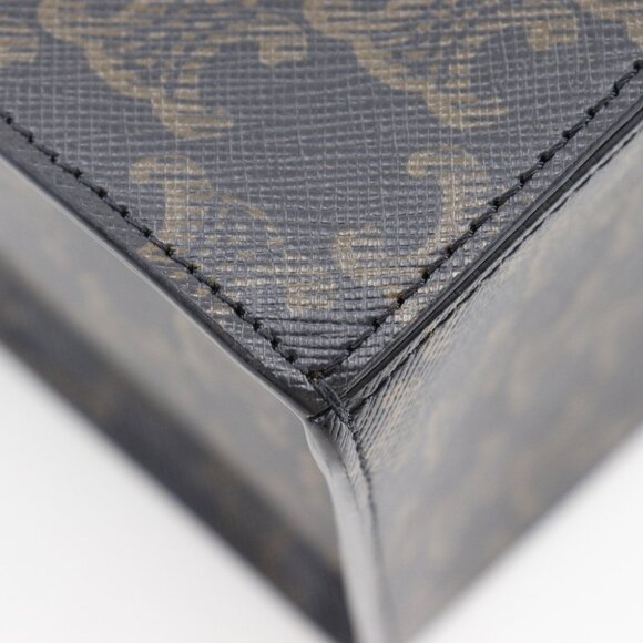 CELINE Strap Box Handbag 197142BZJ Triomphe Black / Brown PVC Women - Picture 15 of 15